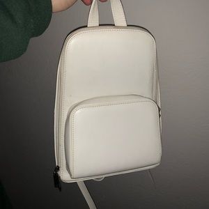 White mini backpack